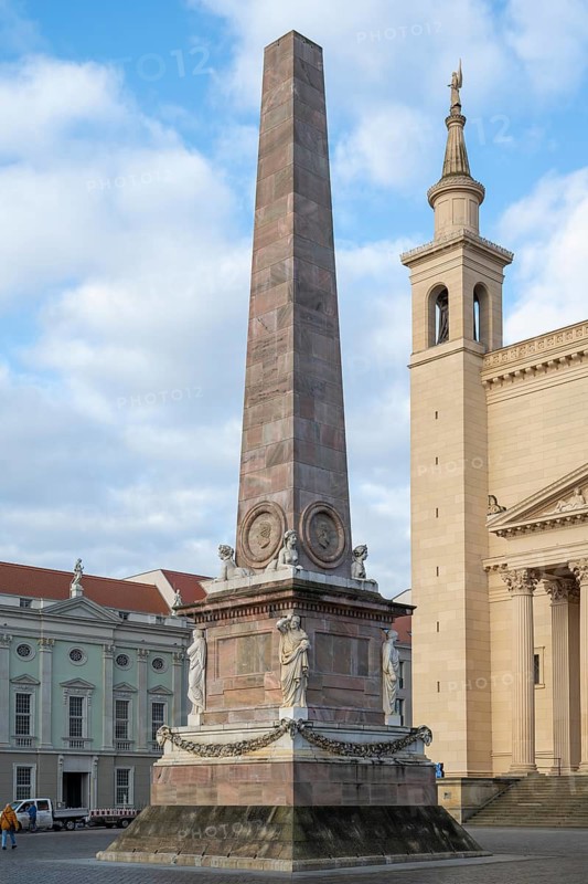 Obelisk, next to St Nikolai Church, Alter Markt, Potsdam, Brandenburg, Germany