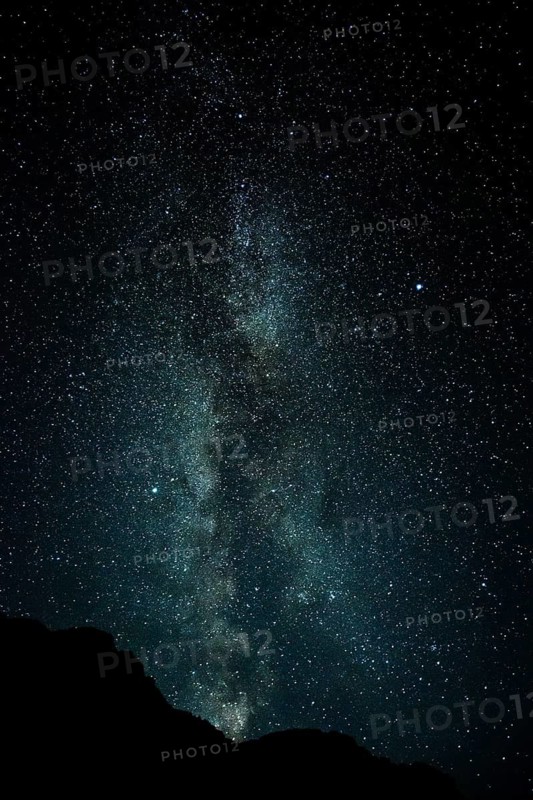 Milky Way over the summit of the Ochsenhorn in the Loferer Steinbergen as seen from the practice bivouac, Salzburger Land, Austria