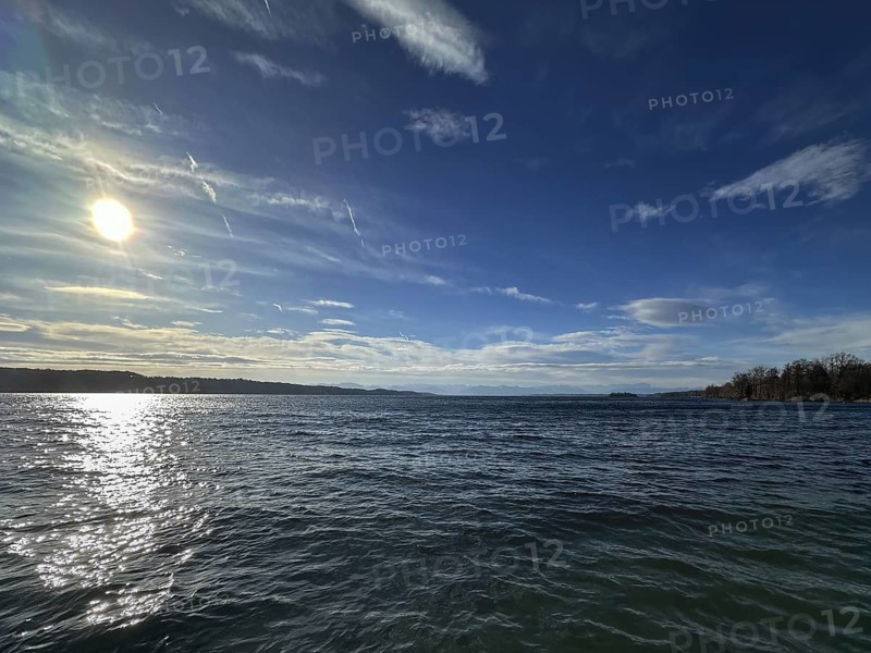Evening atmosphere, Lake Starnberg, Bavaria, Germany