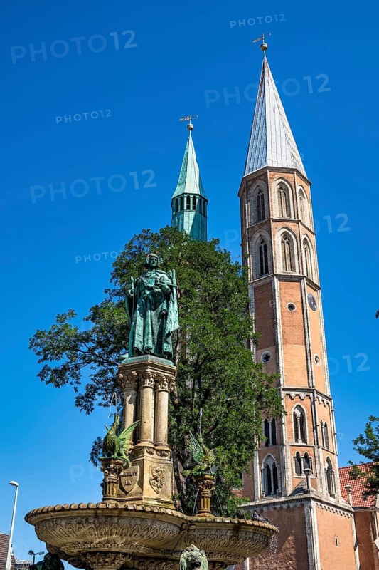 Heinrichsbrunnen at Hagenmarkt, Brunswick, Lower Saxony, Germany