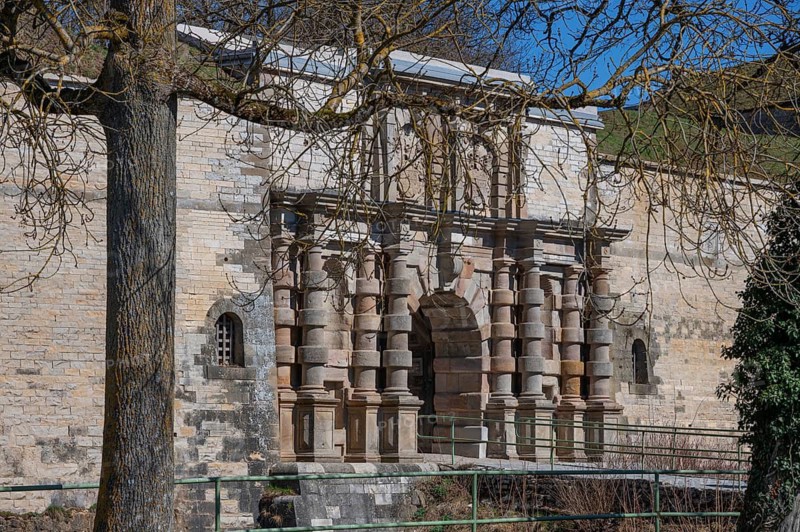 Fortress portal of the Hohenzollern fortress Wülzburg, a historic Renaissance fortress, built between 1588 and around 1610, Wülzburg, Weißenburg, Middle Franconia, m Bavaria, m Germanybd