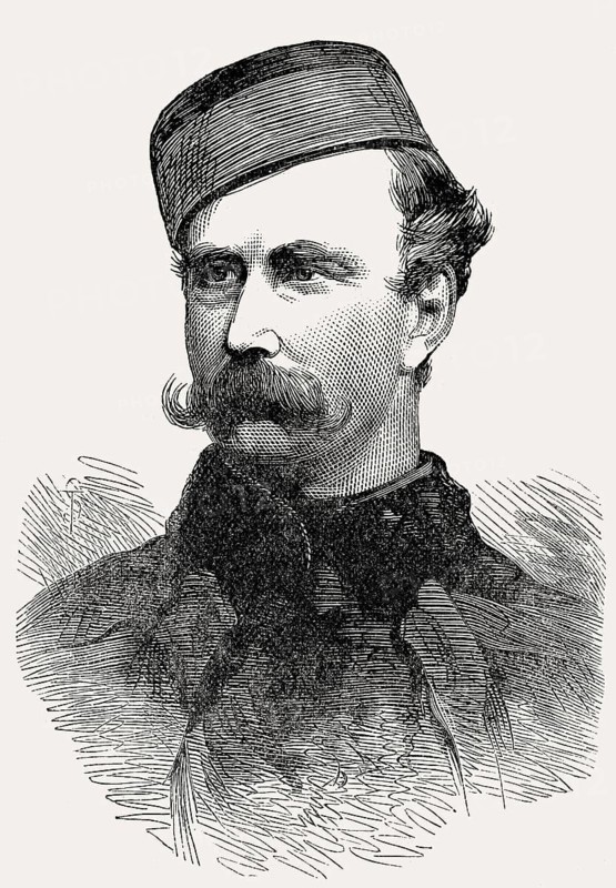 Major R J C Marter, King's Dragoon Guards, British-Zulu War, From British Battles on Land and Sea, by James Grant