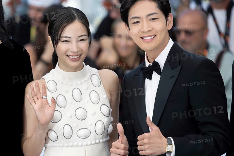 Cannes, France - 15.5.2024: Suzu Hirose and Kouhei Matsushita during the photocall for A PALE VIEW OF HILLS at the 78th Cannes International Film Festival. The film festival will take place from 13 to 24 May 2025