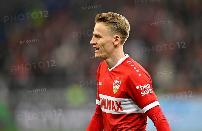 Chris Führich VfB Stuttgart (27) portrait PreZero Arena, Sinsheim, Baden-Württemberg, Germany