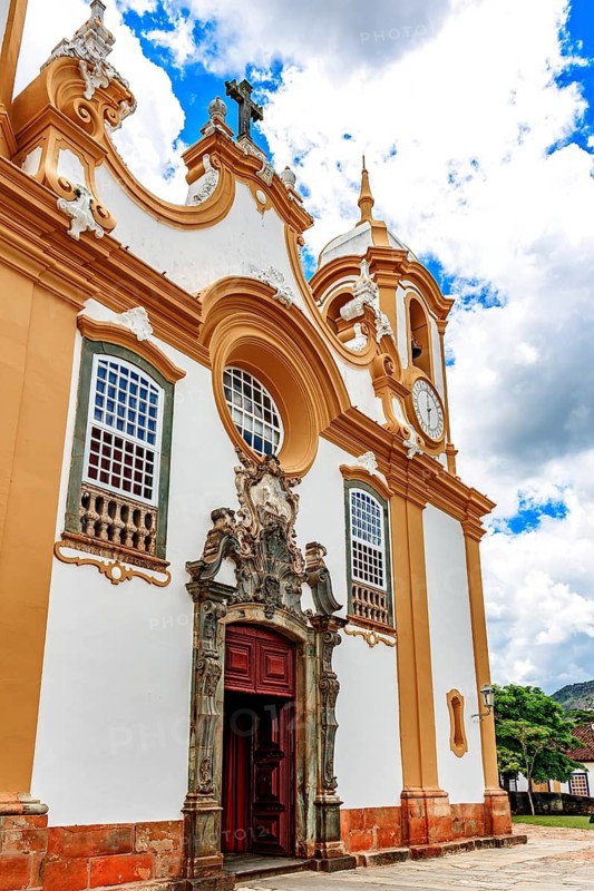 Historic church in the city of Tiradentes in Minas Gerais, Tiradentes, Minas Gerais, Brazil