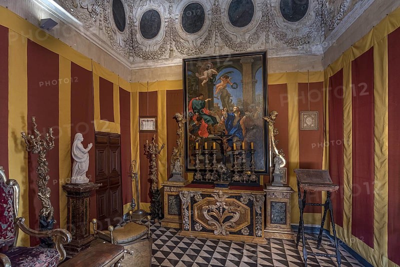 Private chapel in the Villa del Principe, Palazzo di Andrea Doria, Piazza dei Principe, Genoa. Italy