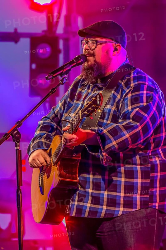 Christian singer Big Daddy Weave on stage during concert at Jones Park in Gulfport, Mississippi, USA