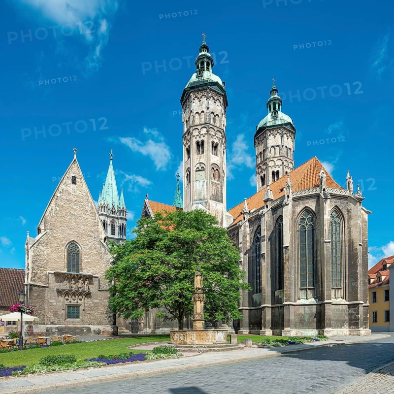 The Naumburg Cathedral of St. Peter and Paul in Romanesque-Gothic transitional style, UNESCO World Heritage, Naumburg, Saxony-Anhalt, Germany