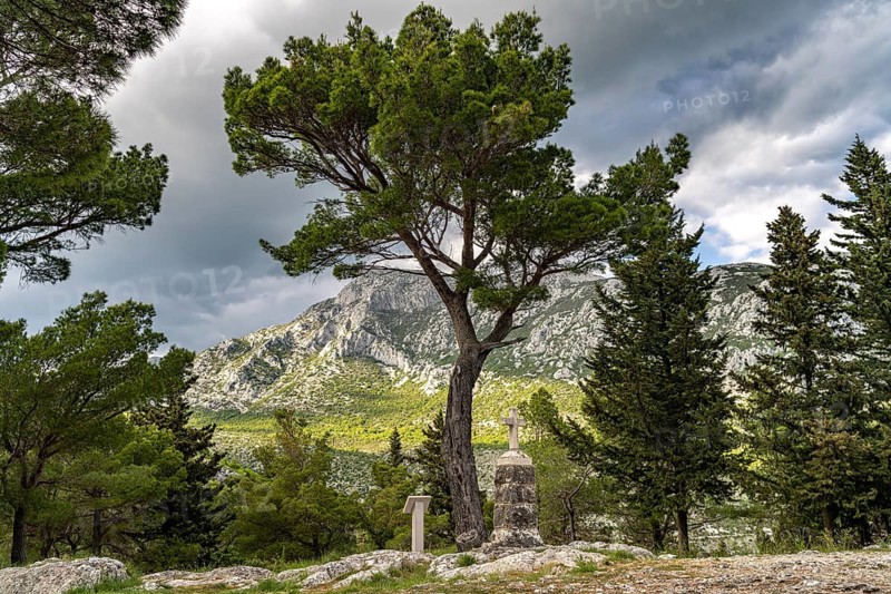 Landscape above the Cetina Gorge near Omis, Croatia