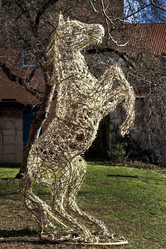 The Saxon Steed, Light Installation, Hannoversch Münden, Lower Saxony, Germany