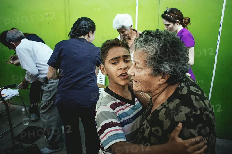 Medical care point set up by opposition alliances, Macarao, Caracas, Venezuela
