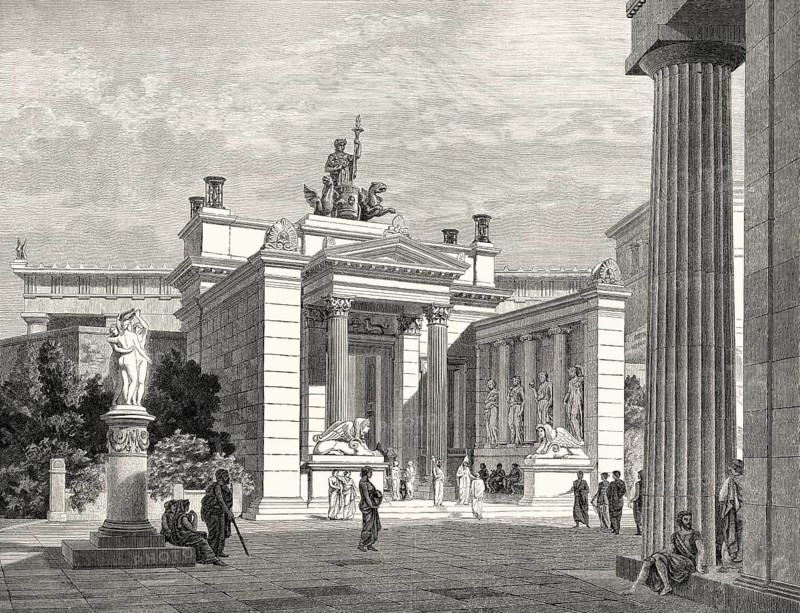 The propylaea of Eleusis or Elefsina in ancient Greece