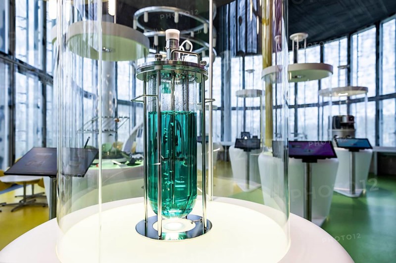 Photobioreactor in the Innovation Hub of the IKMZ Information, Communication and Media Center of the Brandenburg Technical University Cottbus-Senftenberg, Cottbus, Brandenburg, Germany