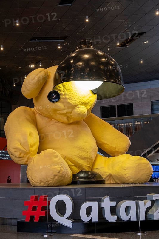 Sculpture Lamp Bear by urs fisherman, Duty free area, Hamad international airport, Doha, Qatar, Qatar
