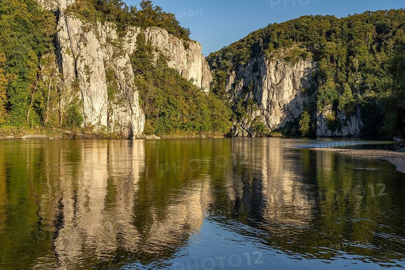 The Weltenburger Enge, Danube gorge near Weltenburg, Bavaria, Germany