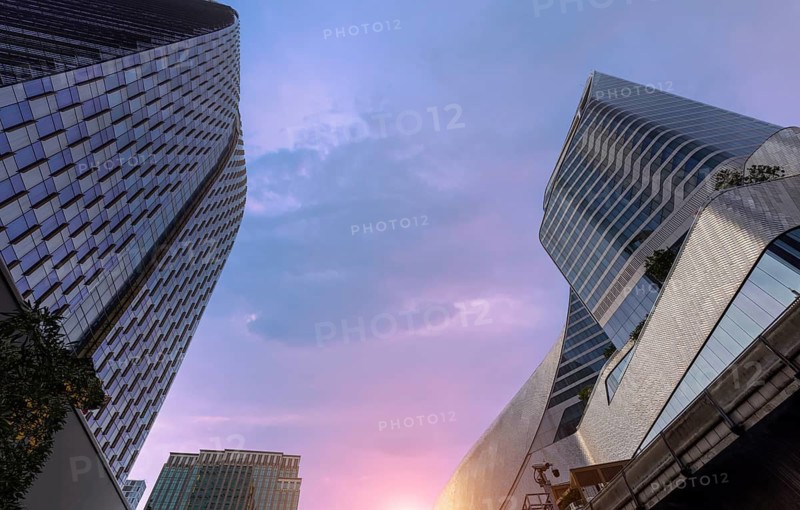 Thailand, Bangkok downtown business and financial district skyline