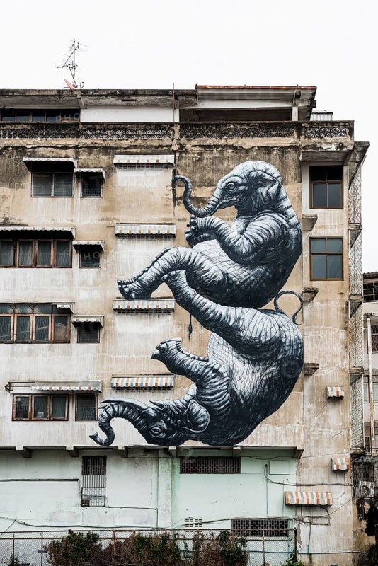 Graffiti, Street Art, Chinatown, Bangkok, Thailand
