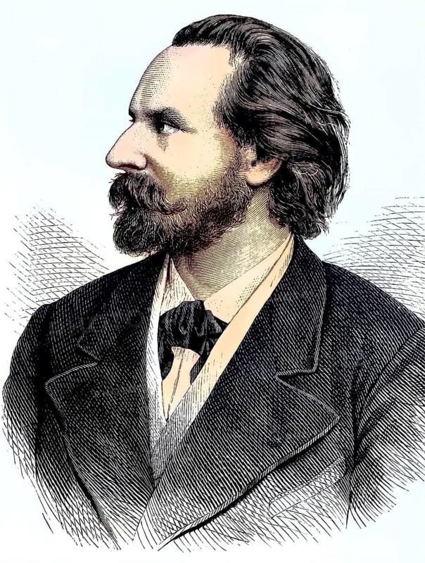 Adolf von Wilbrandt, 1837-1911, was a German writer and director of the Burgtheater in Vienna, Historical, digitally restored reproduction from a 19th century original, was a German writer and director of the Burgtheater in Vienna, Historical, digitally restored reproduction from a 19th century original