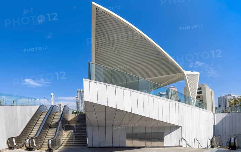 Arlozorov Train Station in Tel Aviv near financial center and business district