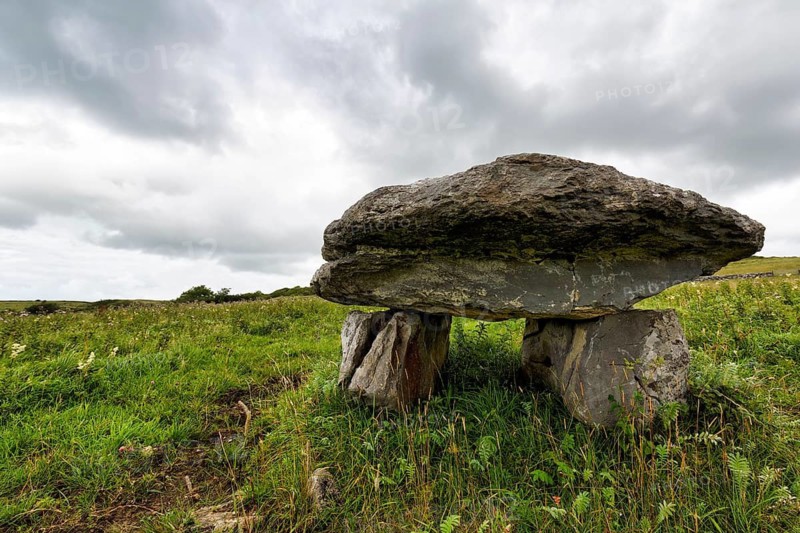 Unknown dolmen in a meadow, County Clare, Ireland