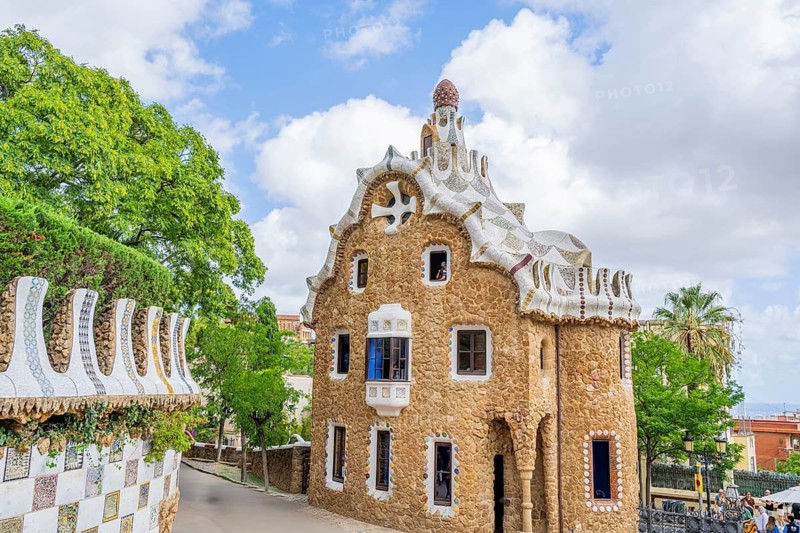 Park Guell by Antonio Gaudi, Park Gueell, Antonio Gaudi architect, Unesco World Heritage Site, Gracia District, Barcelona, Catalonia, Spain