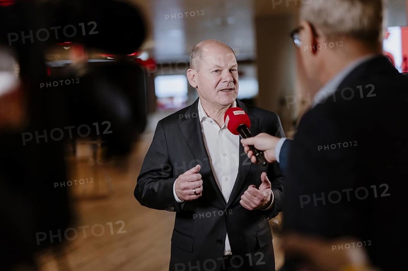 Olaf Scholz (SPD), Federal Chancellor, recorded during his speech at the state representatives' meeting of the SPD Brandenburg in Potsdam, 14 December 2024