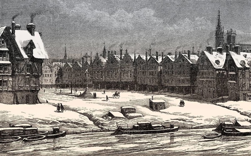 The Place de Grève, 14th century, now Place de l'Hôtel de Ville, Paris, France