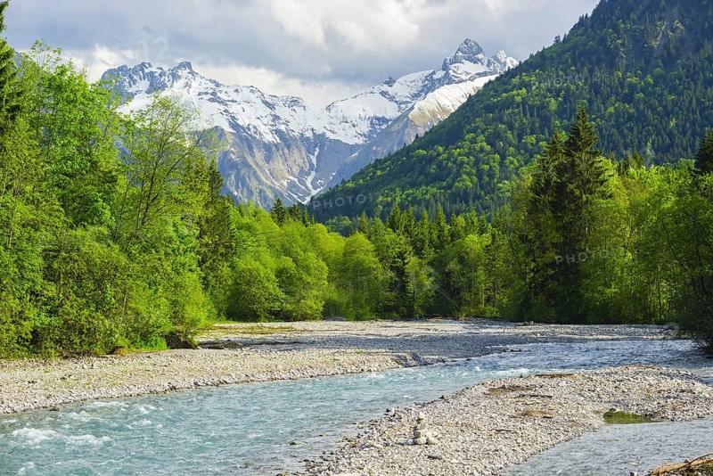 Trettach, Trettachtal near Oberstdorf, Allgäu, Bavaria, Germany