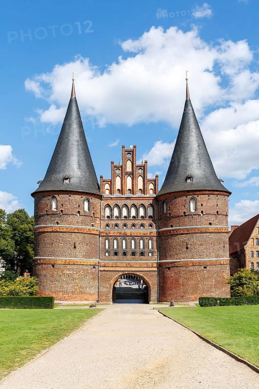 Holstentor Holsten Tor in the Hanseatic city of Lübeck, Germany