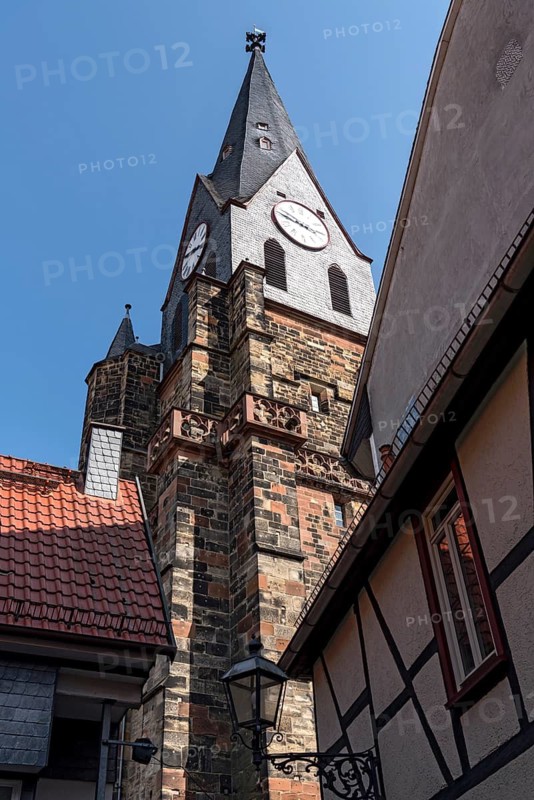 Church of Our Lady, bell tower, Gothic hall church, Old Town, Friedberg, Wetterau, Hesse, Germany