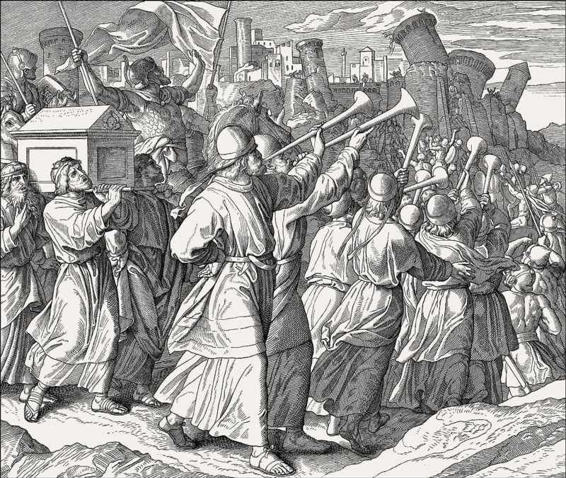 Battle of Jericho, Old Testament, by Julius Schnorr von Carolsfeld, 1860