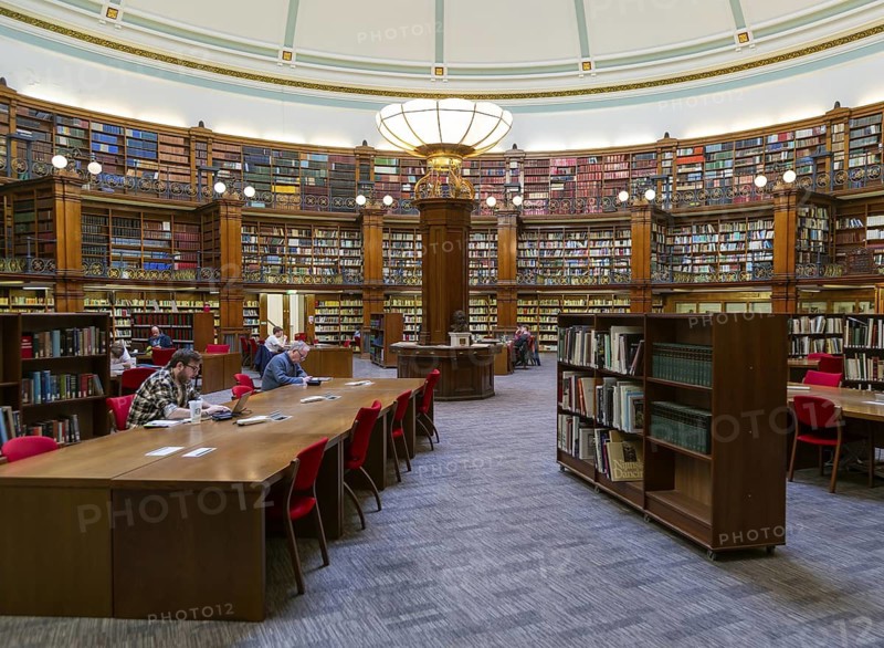 Historic circular Picton Reading Room inside Liverpool Central library, city of Liverpool, England, UK completed 1879