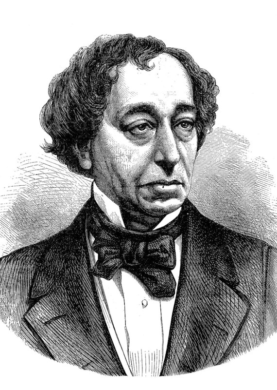Benjamin Disraeli, 1st Earl of Beaconsfield, 21 December 1804 - 19 April 1881, was a Conservative British statesman and successful novelist. Twice, in 1868 and from 1874 to 1880, he held the office of British Prime Minister, Historical, digitally restored reproduction of a 19th century original, exact original date unknown