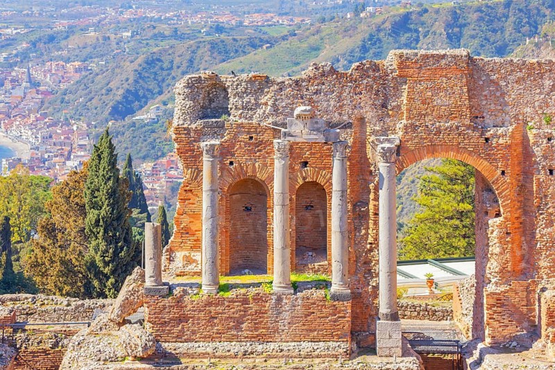 The Greek theatre, Taormina, Sicily, Italy