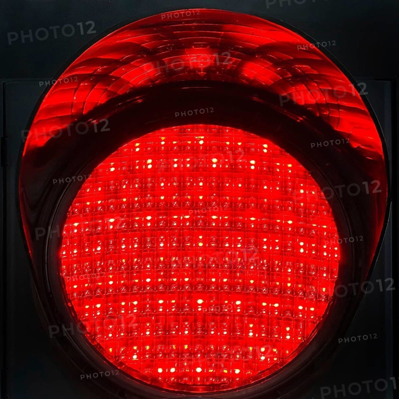 red traffic light, Bonn, North Rhine-Westphalia, Germany