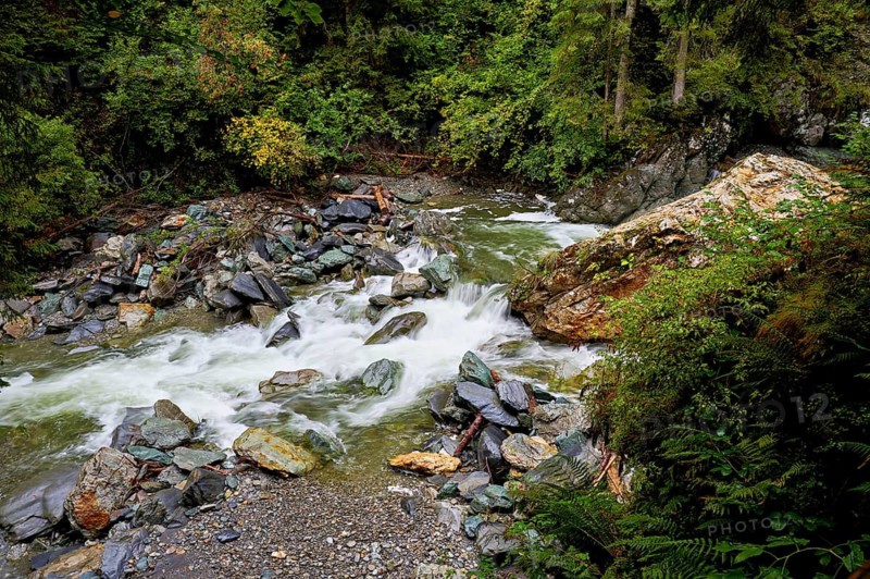 Diosaz mountain river in the gorge, Gorges de la Diosaz, Les Houches, Chamonix-Mont-Blanc, Haute-Savoie, France
