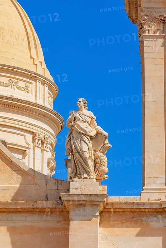 San Nicolò Cathedral facade, Noto, Noto Valley, Sicily, Italy