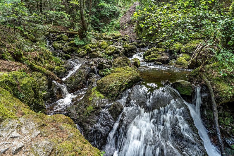 Waterfall in the Ravenna Gorge near Breitnau, Black Forest, Baden-Württemberg, Germany