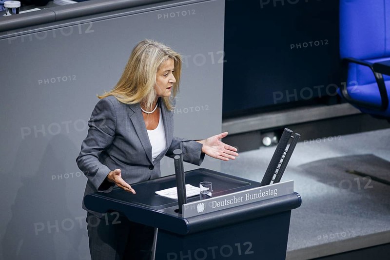 Mechthilde Wittmann, CDU/CSU, recorded during a speech on the topic of internal security in the German Bundestag in Berlin, 12/09/2024