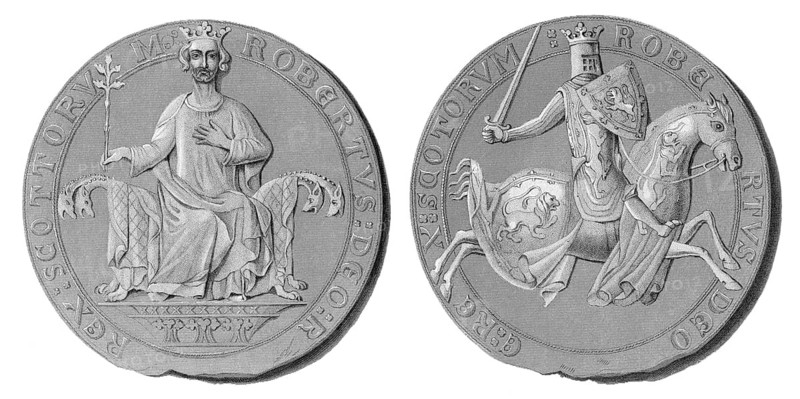 Siegel von Robert I. oder Robert the Bruce, 1274-1329, König der Schotten