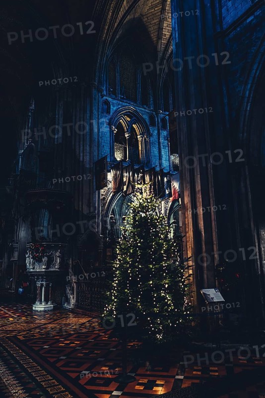 St patrick cathedral in Dublin at Christmas time in Ireland