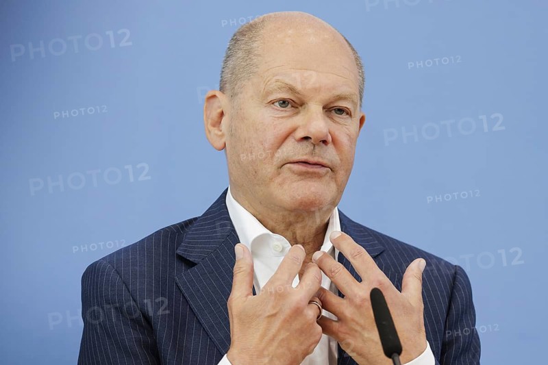 Olaf Scholz (SPD), Federal Chancellor, on his way to the Federal Press Conference, bpk, Federal Press Conference, Berlin, 24 July 2024