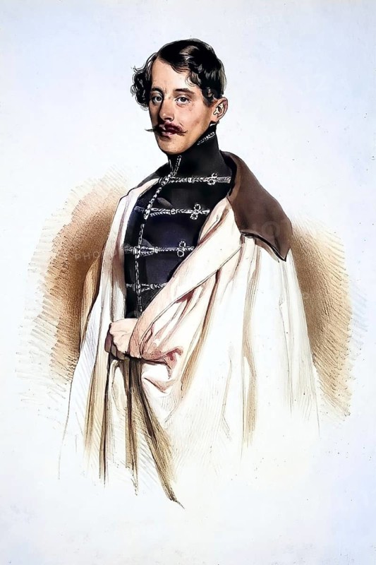 Johann Graf Kinsky (1815-1868), Officer, Historical, digitally restored reproduction from a 19th century original, Record date not stated