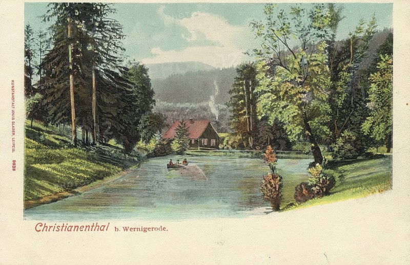 Historical postcard, picture postcard, Christianental near Wernigerode, Saxony-Anhalt, Germany, digitally enhanced reproduction of an original from around 1900, picture postcard