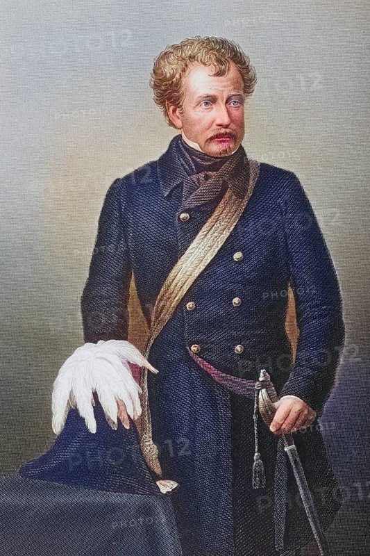 Sir Colin Campbell, Lieutenant General, GCB Lord Clyde, 1792-1863 Field Marshal. Painted by DJ Pound after a photograph by Mayall. From the book The Drawing-Room Portrait Gallery of Eminent Personages, published in London 1859, digitally restored reproduction from a 19th century original, record date not stated