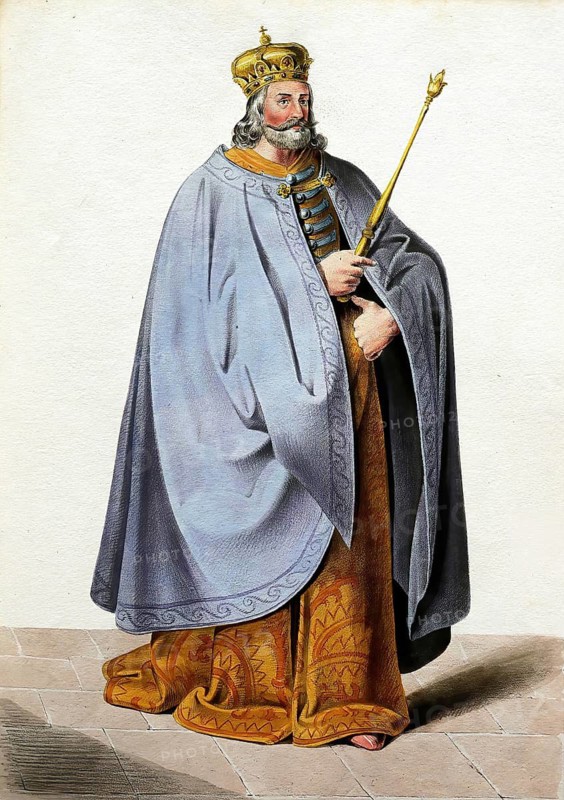 Emmerich, Henricus, Aimeric or Hemericius, 1174, 30 November 1204, from the Arpad family was King of Hungary and Croatia from 1196, Historical, digitally restored reproduction from a 19th century original, Record date not stated