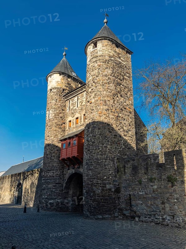 Helpoort city gate, medieval gate of the Maastricht fortification wall, the Netherlands