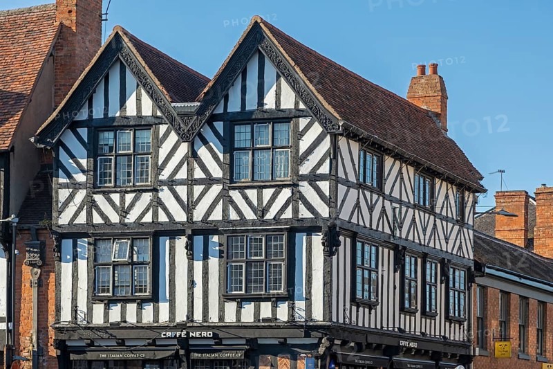 Half-timbered houses, Stratford-upon-Avon, Warwickshire, England, Great Britain
