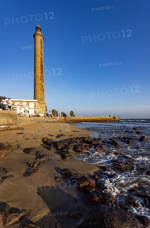 Lighthouse Faro de Maspalomas, Maspalomas, Gran Canaria, Canary Islands, Spain, Atlantic Ocean