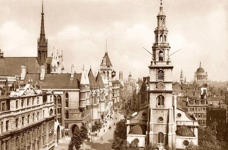The Royal Courts of Justice, London, UK, ca 1920